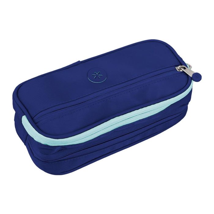 Estuche Portatodo Antartik 3 Compartimentos Compañero De Mochila Color Azul Marino 100 X 60 X 220 mm 3