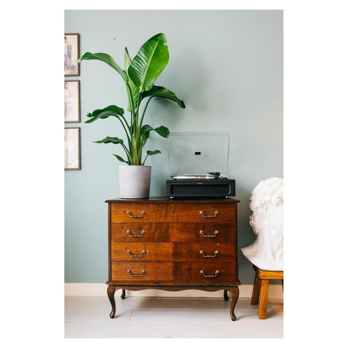 Lenco LS-430BK Tocadiscos de tracción por correa con Bluetooth 5.0 y Altavoces, 33/45 RPM, Imitación Piel, Negro 16