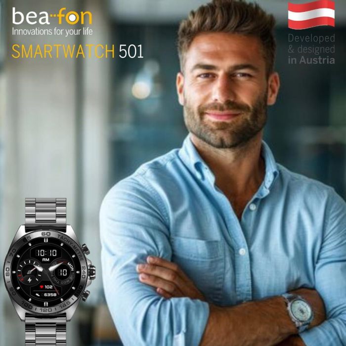Smartwatch beafon WATCH 501 1,43" Acero Negro mate 3