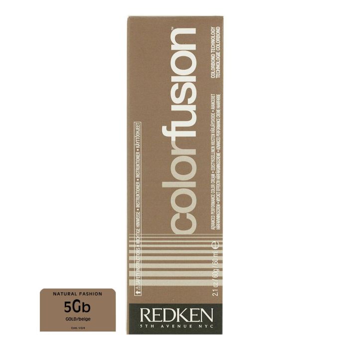 Coloración Permanente en Crema Redken Color Fusion Nº 5 Gold/Beige (60 ml) Coloración Permanente en Crema Redken Color Fusion Nº 5 Gold/Beige (60 ml)