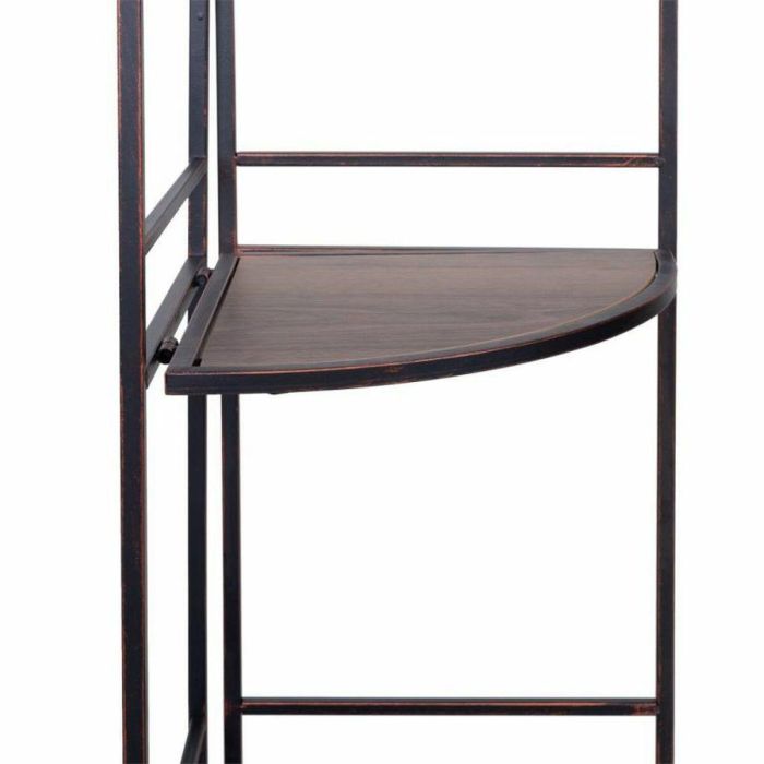 Estantería de Esquina Alexandra House Living Negro Dorado Metal Madera MDF 36 x 126 x 50 cm 3