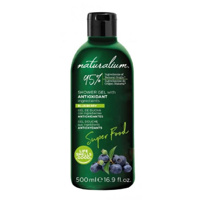Naturalium Gel de Ducha Antioxidante de Arándano Superfood, Piel Suave y Radiante, Vegano y Cruelty-Free, 500ml