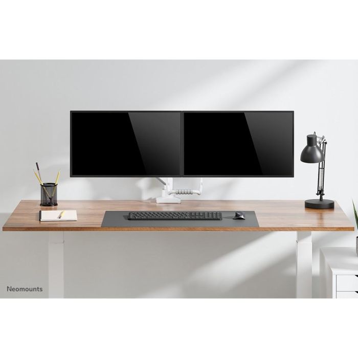 Newstar FPMA-D700D Soporte de mesa Full Motion para dos monitores planos 17-32 pulgadas 2x 8KG Blanco 7