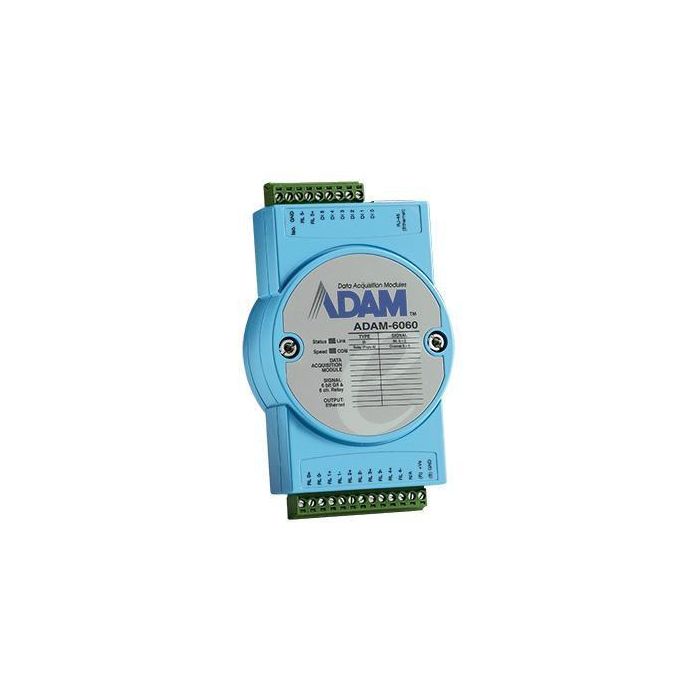 Advantech Módulo IoT Ethernet I/O Remoto con 6 Relés y 6 Entradas Digitales Modbus/SNMP/MQTT