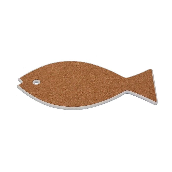 Salvamantel Versa Corcho Cerámica Pez 14 x 0,7 x 20 cm 1 Salvamantel Versa Corcho Cerámica Pez 14 x 0,7 x 20 cm 1