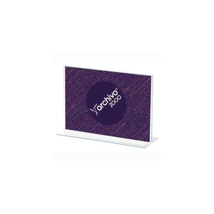 Archivo 2000 Expositor Sobremesa En Forma De T Din A4 Horizontal 85x300x215 mm Cristal Transparente Archivo 2000 Expositor Sobremesa En Forma De T Din A4 Horizontal 85x300x215 mm Cristal Transparente