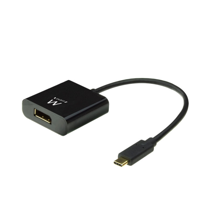 EWENT EW9825 Adaptador de Cable de Video USB Tipo C a DisplayPort Negro 4096 x 2160 Pixeles 60 Hz 0.15m