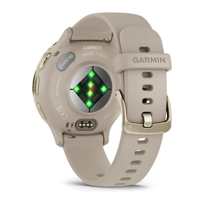Garmin Venu 3S french gray/softgold Reloj Inteligente con GPS y Monitor de Actividad AMOLED Pantalla Táctil 1.2" Unisex Sumergible 6