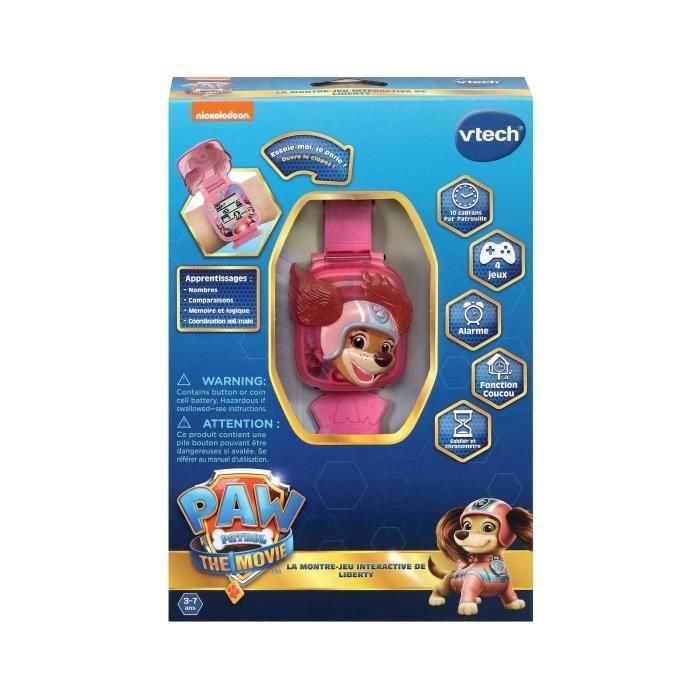 VTech Reloj interactivo Pat Patrol Le Film de Lyberty - Juego educativo multifunción parlante para niños de 3 a 7 años 2 VTech Reloj interactivo Pat Patrol Le Film de Lyberty - Juego educativo multifunción parlante para niños de 3 a 7 años 2