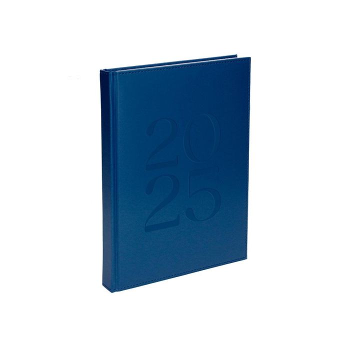 Agenda Encuadernada Liderpapel Creta 170x240 mm 2025 Dia Pagina Color Azul Papel 70 gr 7