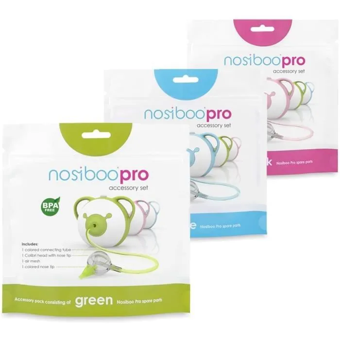 Nosiboo Juego de Accesorios Pro - Accesorios para Aspirador Nasal Infantil - Rosa 2