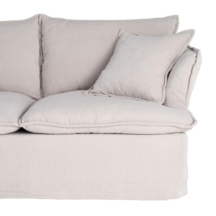 Sofá 2 Plazas Crema Tejido 181 X 103 X 72 cm