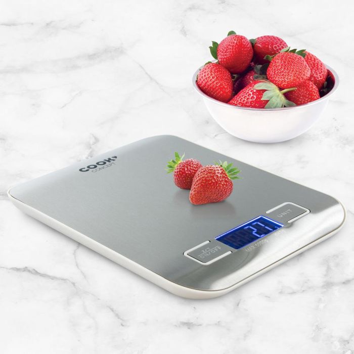 Cook Concept Balanza Digital Cocina 5 Kg Precisión 1 gr Pantalla LCD G/Oz/Lb/Ml 4