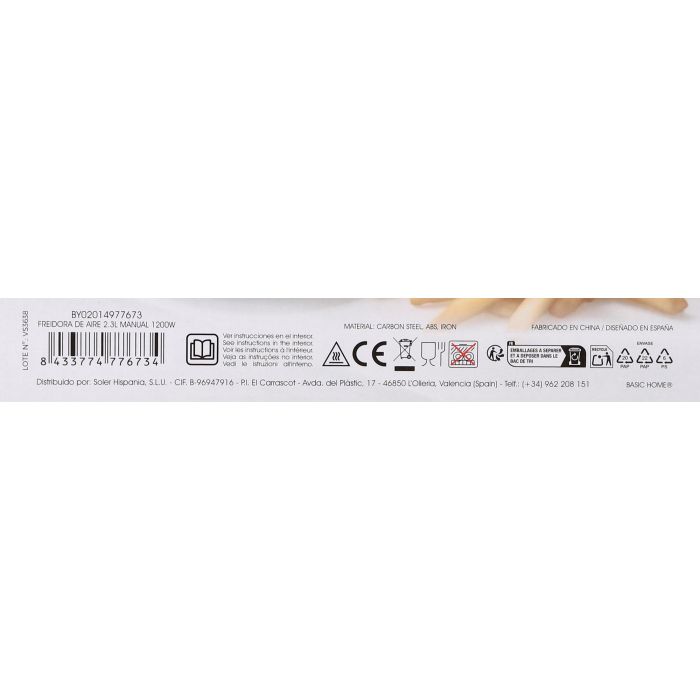 Freidora de aire Basic Home 2.3L, 1200W (2 Unidades) 11 Freidora de aire Basic Home 2.3L, 1200W (2 Unidades) 11