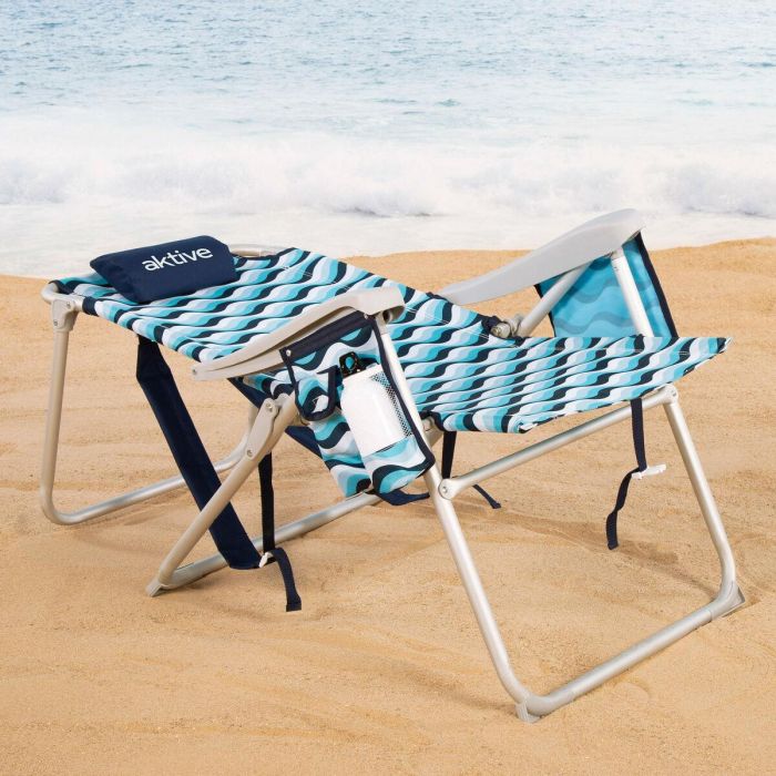 Silla de Playa Aktive 48 x 95 x 78 cm (2 Unidades) 4 Silla de Playa Aktive 48 x 95 x 78 cm (2 Unidades) 4