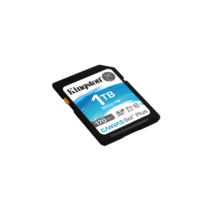 Kingston Canvas Go! Plus 1 TB SD UHS-I Clase 10 V30 U3 Resistente - SDG3/1TB 1 Kingston Canvas Go! Plus 1 TB SD UHS-I Clase 10 V30 U3 Resistente - SDG3/1TB 1