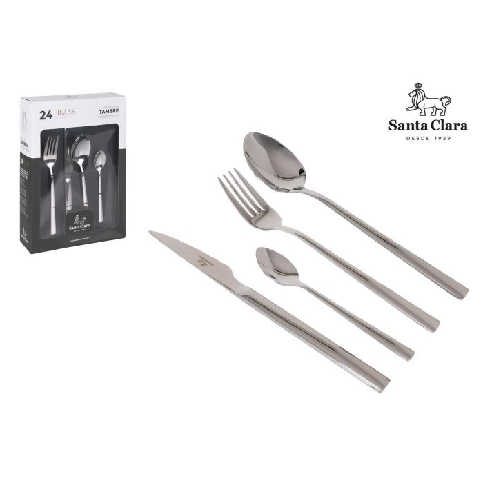 Santa Clara Cubertería 24 Piezas Acero Inoxidable Tambre (6 Unidades) 0 Santa Clara Cubertería 24 Piezas Acero Inoxidable Tambre (6 Unidades) 0