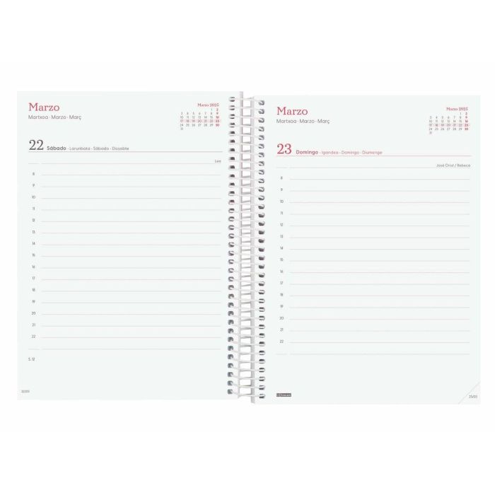 Agenda Finocam DESIGN COLLECTION A5 15,5 x 21,2 cm 2025 Floral 2