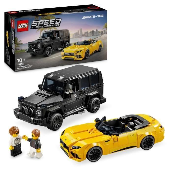 LEGO 76924 Speed Champions: Set de Construcción con Coches Mercedes-AMG G 63 y Mercedes-AMG SL 63, Juguete para Niños y Coleccionistas