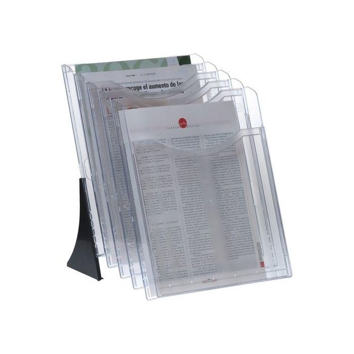 Soporte Vertical 5 Bandeja A4 Archiplay Cristal