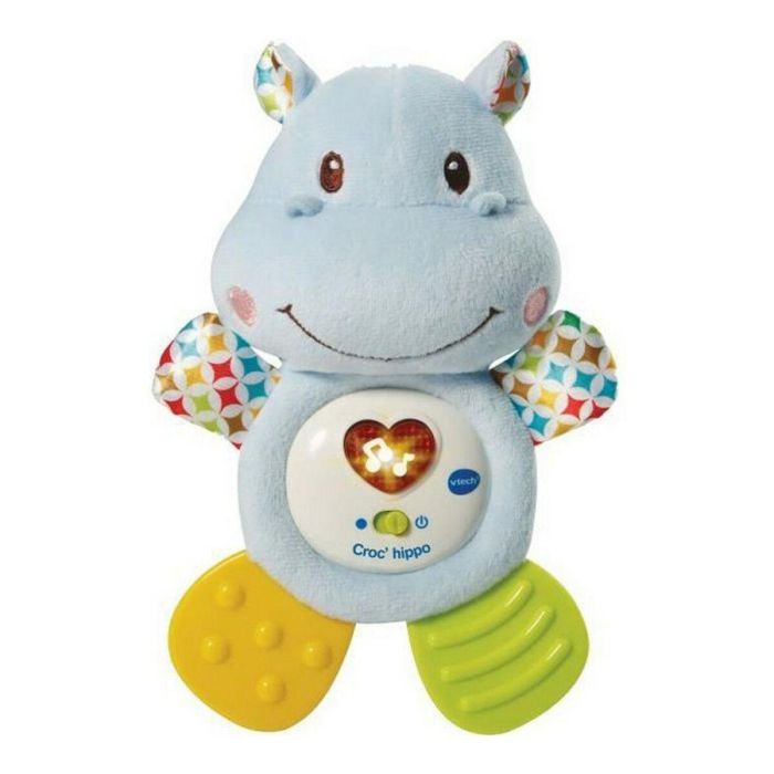 Vtech Baby Sonajero Croc'Hippo Peluche Mordedor Musical Texturizado para Bebé