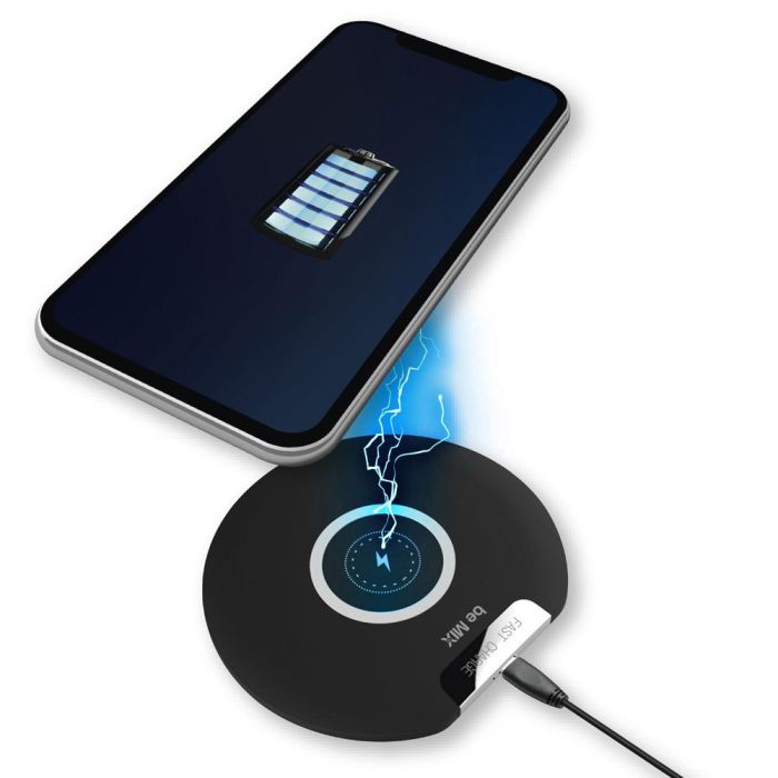 Be Mix Cargador Inalámbrico Inducción Alta Tecnología Carga Rápida Compatible iPhone y Android 3