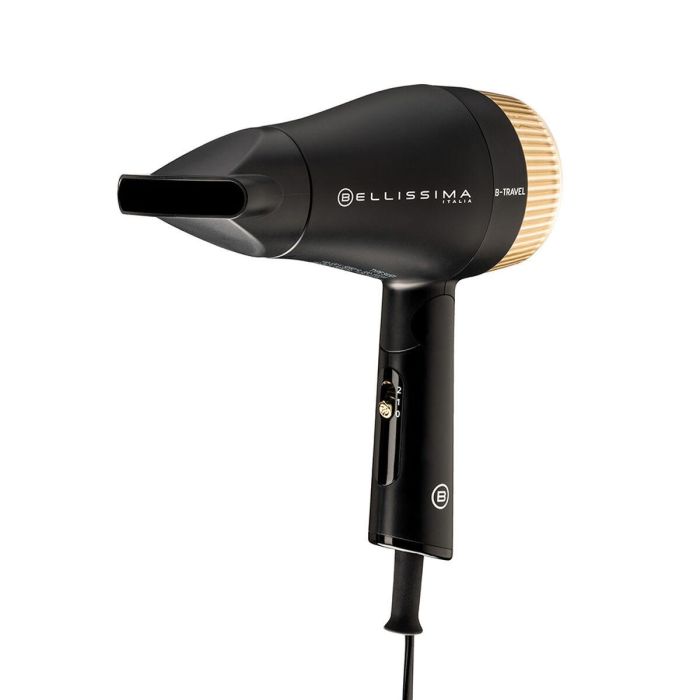 Secador de pelo - Bellissima - Viaje compacto para todo tipo de cabello - Mango plegable - 2 combinaciones y estuche de viaje - 1400W