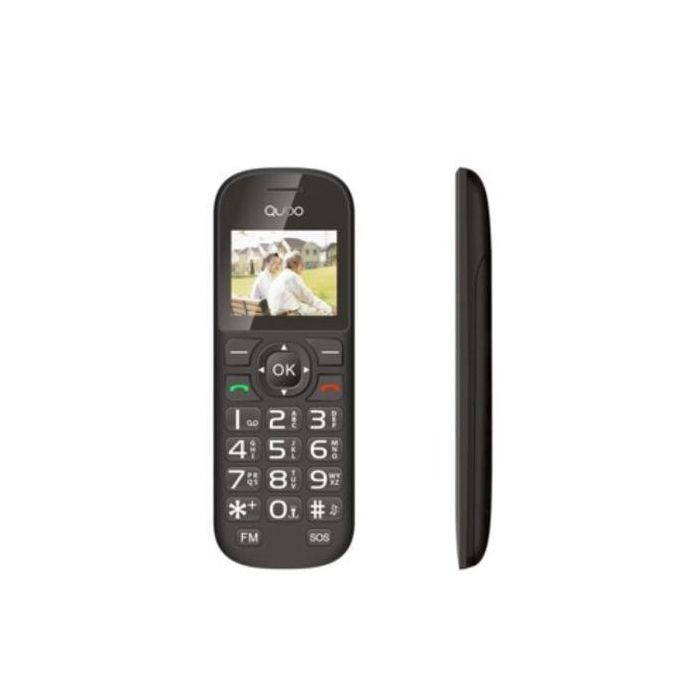 Teléfono Móvil Qubo D-1803 para Personas Mayores/ Negro