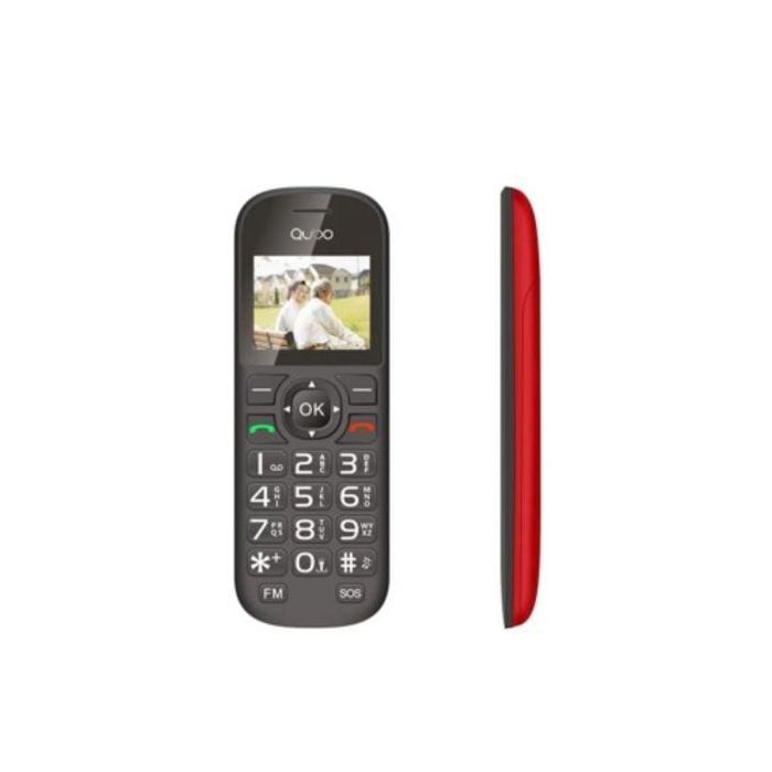 Teléfono Móvil Qubo D-1803 para Personas Mayores/ Rojo