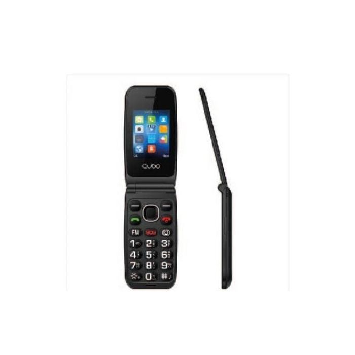 Teléfono Móvil Qubo NEON2W-SOS para Personas Mayores/ Negro/ Incluye Base de Carga