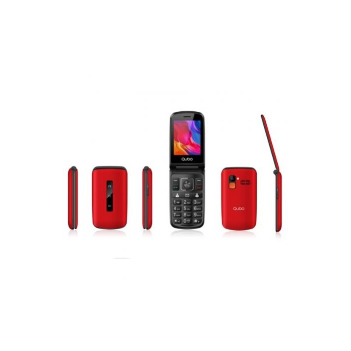 Teléfono Móvil Qubo P-210NWRD para Personas Mayores/ Rojo 1