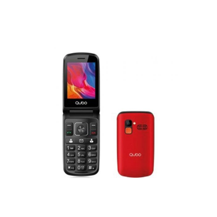 Teléfono Móvil Qubo P-210NWRD para Personas Mayores/ Rojo