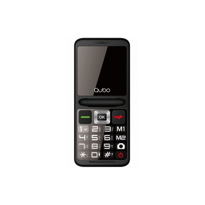 Teléfono Móvil Qubo X-10 para Personas Mayores/ Negro