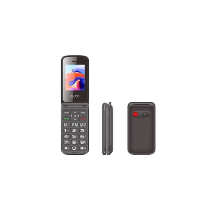 Teléfono Móvil Qubo X-247BKC para Personas Mayores/ Negro 1