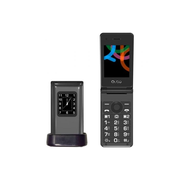 Teléfono Móvil Qubo X-28BKC para Personas Mayores/ Negro