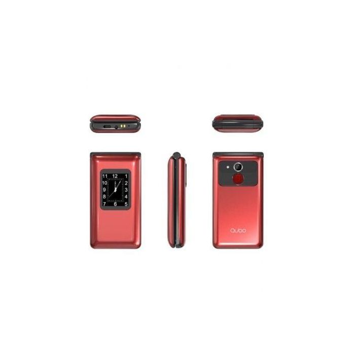 Teléfono Móvil Qubo X-28RD para Personas Mayores/ Rojo 1