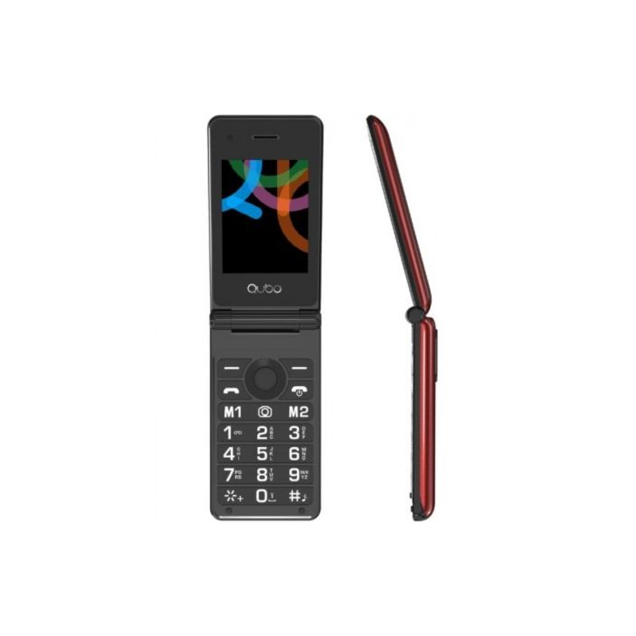 Teléfono Móvil Qubo X-28RD para Personas Mayores/ Rojo