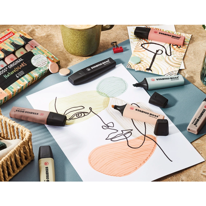 Stabilo Boss Pastel Nature Colors Rotulador fluorescente, antisecado, expositor 30 unidades, colores surtidos, trazo 2-5 mm 2