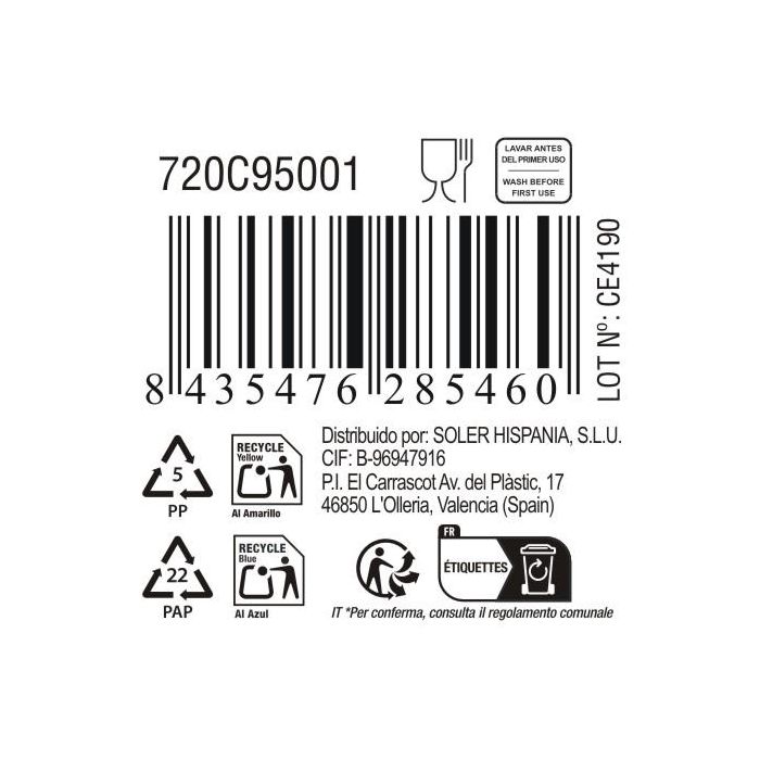 La Mediterranea Bol Aperitivo Ass.Col 12 x 12 x 4.2 cm "Pica-Pica" (24 Unidades) 4