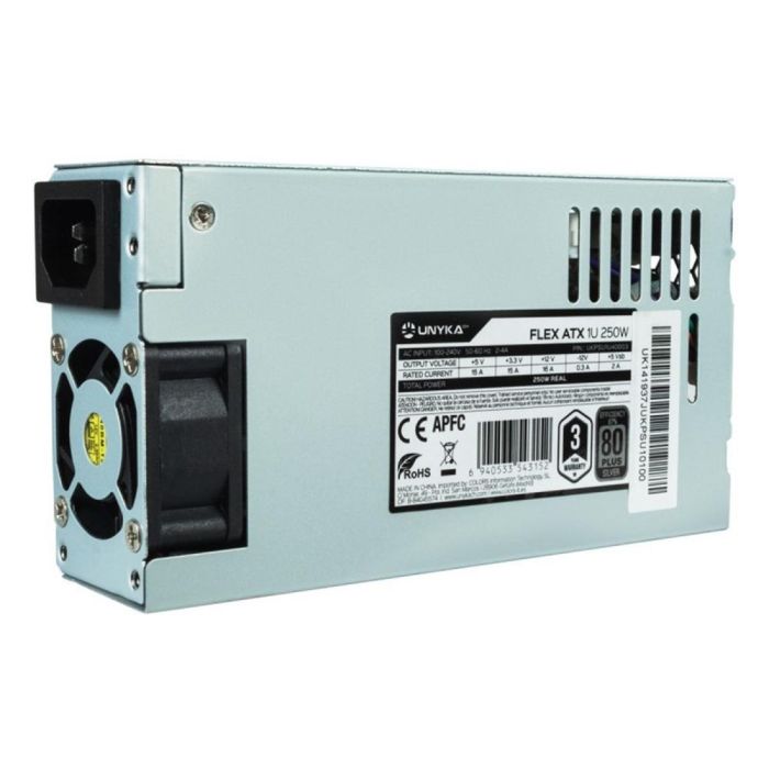 Unykach Fuente de Alimentación Flex Bulk APFC 250W 1U para Servidor, Certificaciones CE y RoHS, Montaje en Bastidor Unykach Fuente de Alimentación Flex Bulk APFC 250W 1U para Servidor, Certificaciones CE y RoHS, Montaje en Bastidor