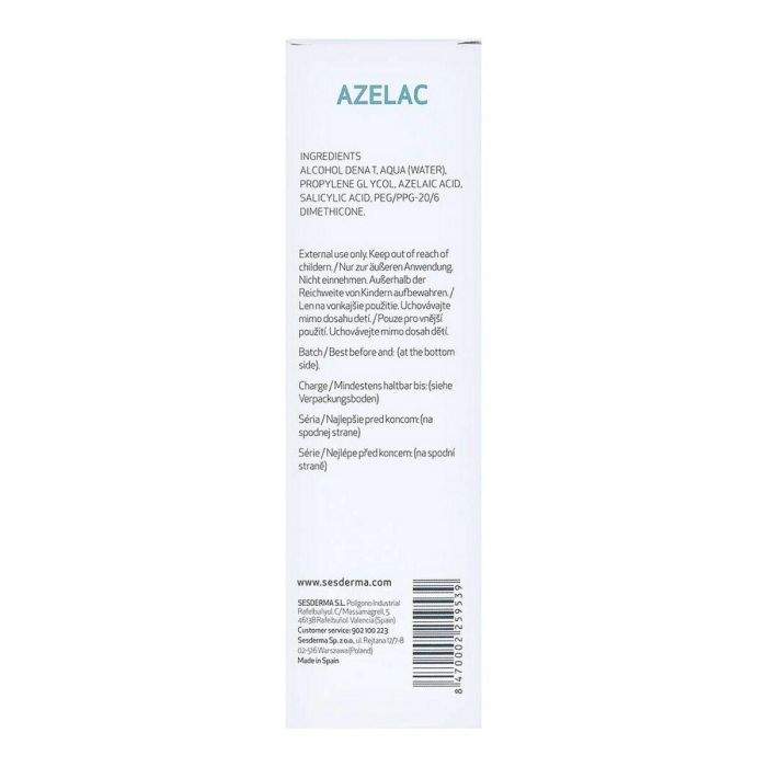 Sesderma AZELAC loción 100 ml Tratamiento Facial Hidratante Matificante Corporal 1