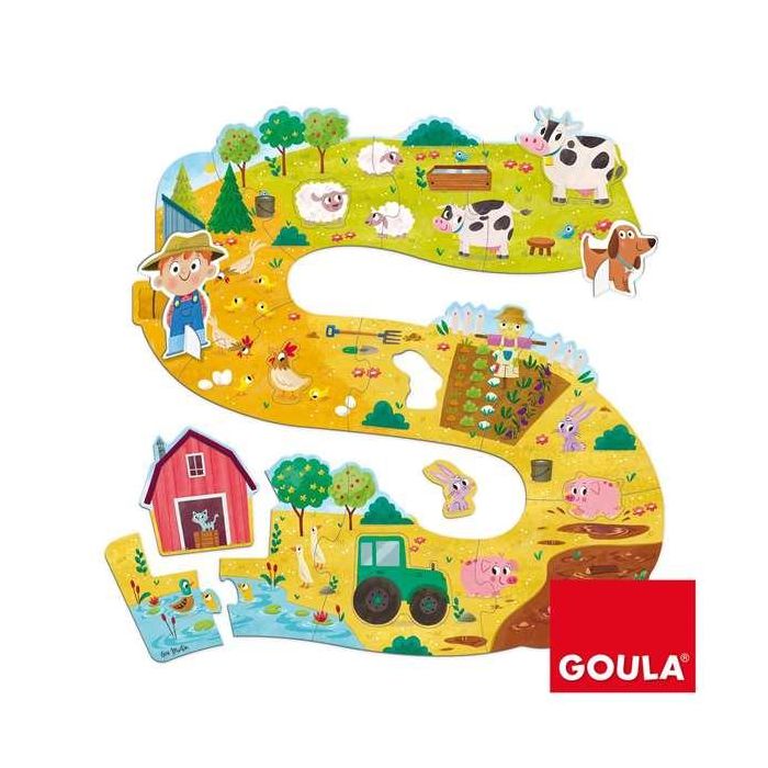 Goula Puzzle XXL Granja 53176 con 17 Piezas y Figuras para Niños +3 Años 13