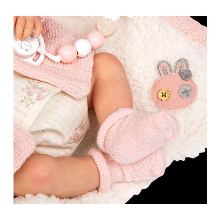 Muñeca reborn arias 40 cm marta rosa c/manta 4 Muñeca reborn arias 40 cm marta rosa c/manta 4