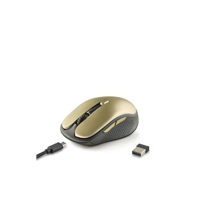 NGS Ratón Inalámbrico Recargable Silencioso Dorado EVO RUST ICE para Portátil 1