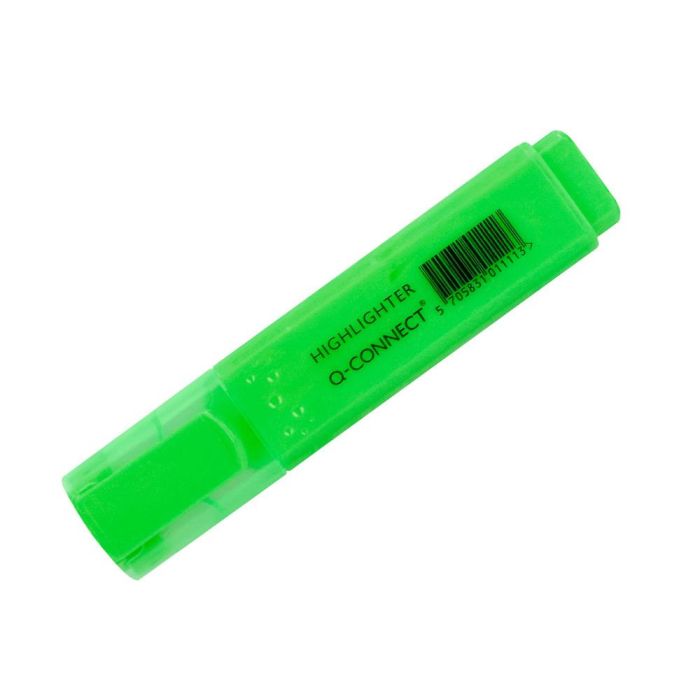 Rotulador Q-Connect Fluorescente Verde Punta Biselada 10 unidades 2