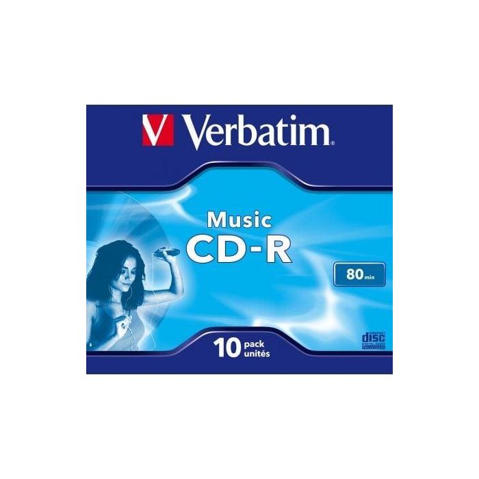 Verbatim Cd-R Music, 80Min, 16X, 10 Pack Jewel Case 1 Verbatim Cd-R Music, 80Min, 16X, 10 Pack Jewel Case 1