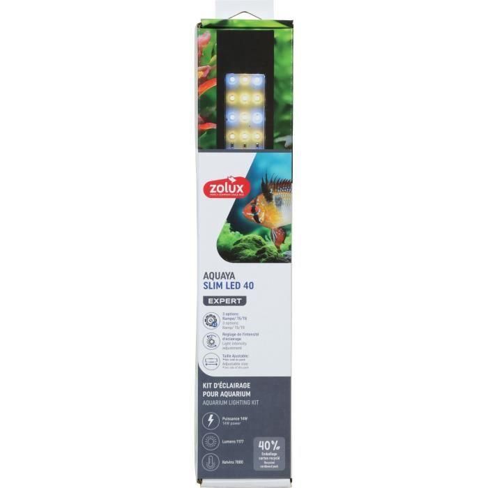 Tira de iluminación - Zolux - LED delgado regulable - Ajustable y adaptable como reemplazo de un tubo de neón T8 o T5 - 40 cm Tira de iluminación - Zolux - LED delgado regulable - Ajustable y adaptable como reemplazo de un tubo de neón T8 o T5 - 40 cm