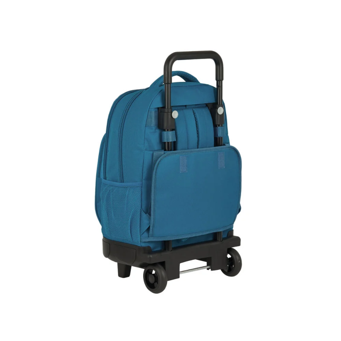 Blackfit8 Egeo Mochila Grande con Ruedas Compacta Extensible y Organizada Color Azul 33x45x22cm 1