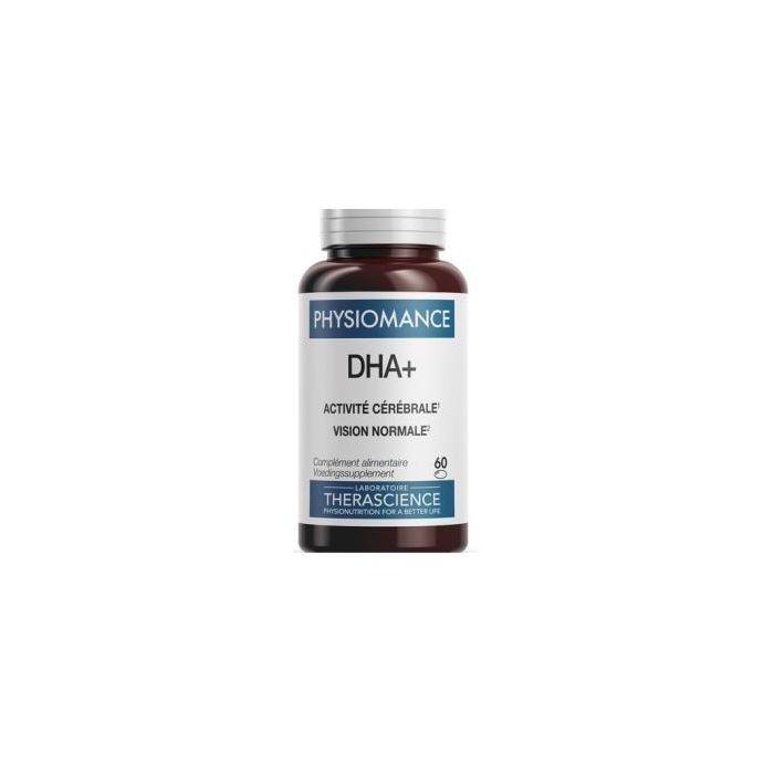 Physiomance DHA+ 60 cápsulas, contribuye al funcionamiento normal del cerebro, visión y función cardioprotectora