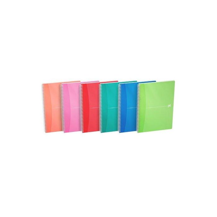 Bloc Oxford Office My Colours Tapa Pp A4 90H Cuadric.5X5 C/Regla 90G Col.Sur.(5) 20 unidades